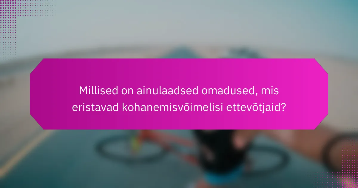 Millised on ainulaadsed omadused, mis eristavad kohanemisvõimelisi ettevõtjaid?
