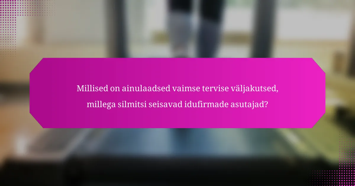 Millised on ainulaadsed vaimse tervise väljakutsed, millega silmitsi seisavad idufirmade asutajad?